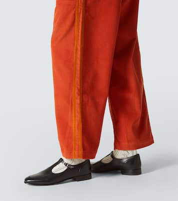 Cotton corduroy straight pants | Bode