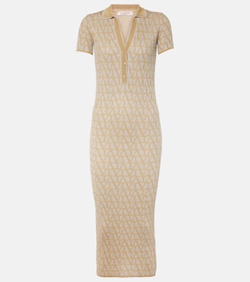 Toile Iconographe lamé jacquard midi dress | Valentino