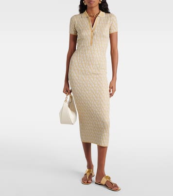 Toile Iconographe lamé jacquard midi dress | Valentino