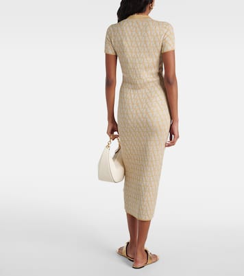 Toile Iconographe lamé jacquard midi dress | Valentino