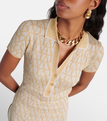 Toile Iconographe lamé jacquard midi dress | Valentino