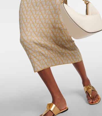 Toile Iconographe lamé jacquard midi dress | Valentino