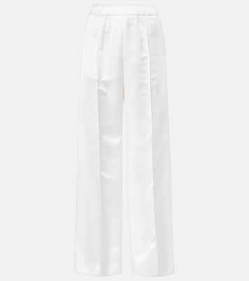 Weite High-Rise-Hose aus Satin | Jil Sander