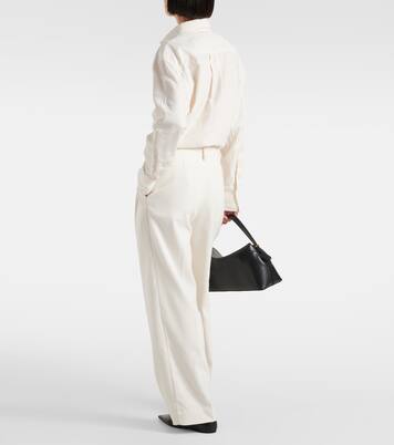 Weite High-Rise-Hose aus Seide und Baumwolle | Toteme