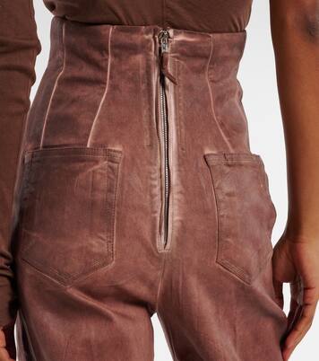 High-Rise Wide-Leg Jeans Dirt Cooper | Rick Owens