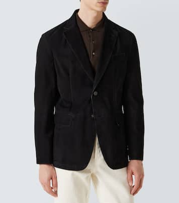 Monti single-breasted suede blazer | Brioni