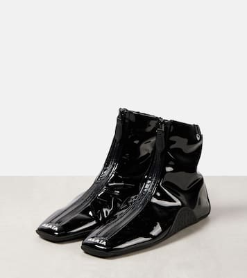 Ankle Boots Sneaker aus Lacklederimitat | Alaïa