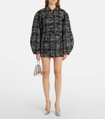 Jacke aus Bouclé mit Pailletten | Rotate