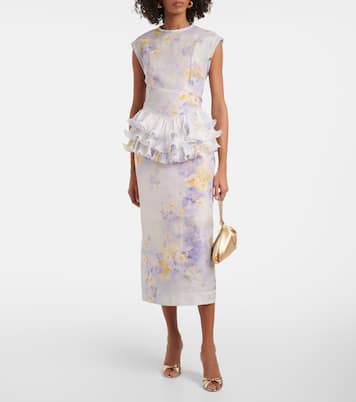 Midikleid Crush aus Leinen und Seide | Zimmermann