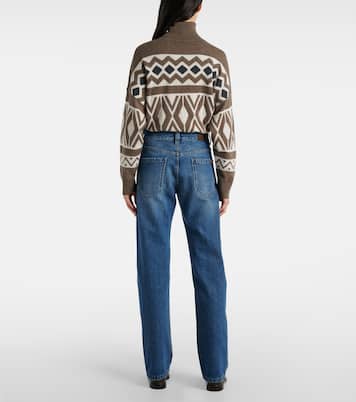 High-rise straight jeans | Brunello Cucinelli
