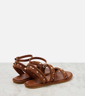 Sandalen Rockstud Torchon mit Leder | Valentino Garavani