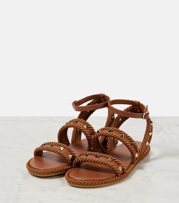 Sandalen Rockstud Torchon mit Leder | Valentino Garavani