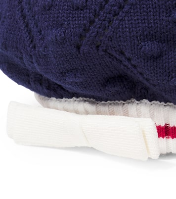 Knitted cotton-blend beret | Self-Portrait Kids