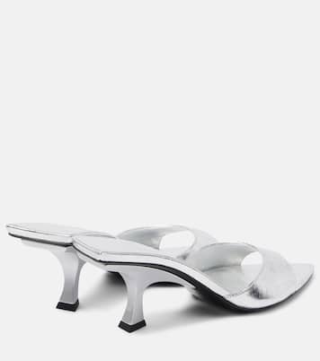 Pantoletten Bes 65 aus Metallic-Leder | The Attico