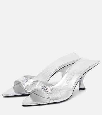 Pantoletten Bes 65 aus Metallic-Leder | The Attico