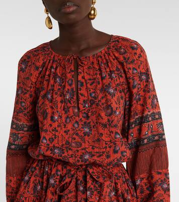 Robe Abri en coton mélangé à fleurs | Ulla Johnson