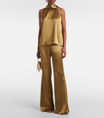 Pantalon ample Atruvia en satin | Galvan