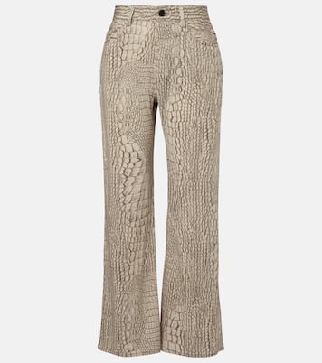 Bedruckte High-Rise-Hose aus Crêpe | Acne Studios