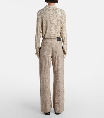 Bedruckte High-Rise-Hose aus Crêpe | Acne Studios