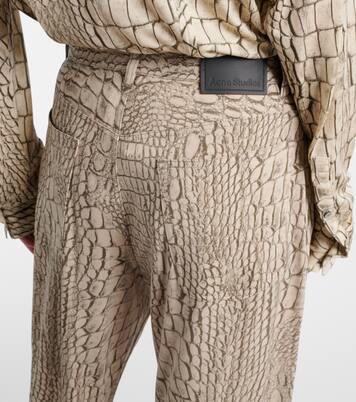 Bedruckte High-Rise-Hose aus Crêpe | Acne Studios