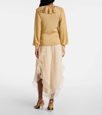 Ruffled lamé sweater | Valentino