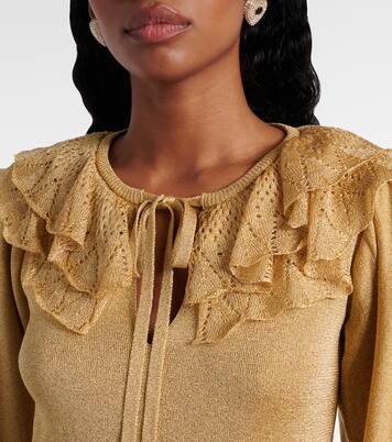 Ruffled lamé sweater | Valentino