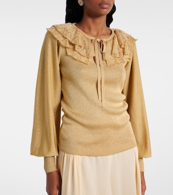 Ruffled lamé sweater | Valentino