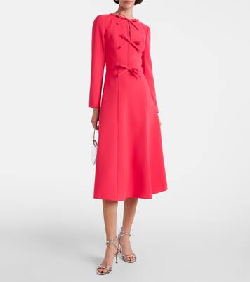 Bow-detail crêpe midi dress  | Carolina Herrera