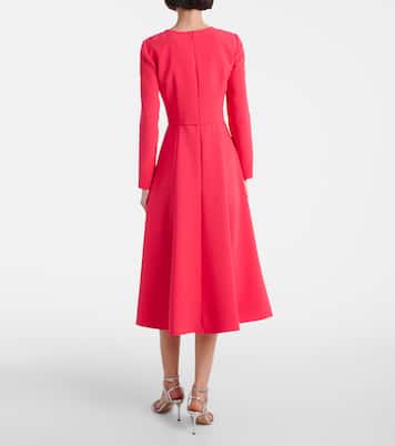 Bow-detail crêpe midi dress  | Carolina Herrera