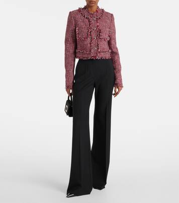 Wool-blend tweed jacket | Safiyaa