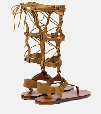 Römersandalen Nensi aus Veloursleder | Isabel Marant