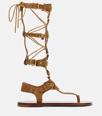 Römersandalen Nensi aus Veloursleder | Isabel Marant