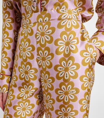 Bedruckte Pyjama-Hose aus Seiden-Twill | La DoubleJ