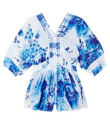 Floral cotton playsuit  | Poupette St Barth Kids