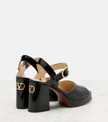 Plateausandalen Fawcette VLogo Signature 100 aus Leder | Valentino Garavani
