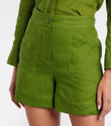 Correct high-rise linen shorts | Eres