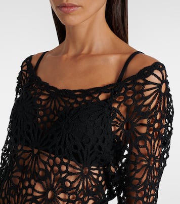 Off-Shoulder-Top aus Häkelstrick | Norma Kamali