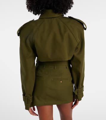 Trench cropped in twill di cotone | Wardrobe.NYC