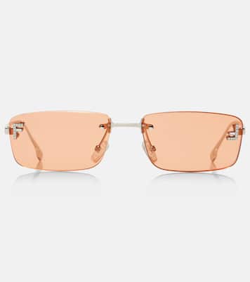 Fendi First Crystal rectangular sunglasses | Fendi