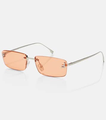 Fendi First Crystal rectangular sunglasses | Fendi