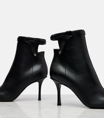 Camie 85 cutout leather ankle boots | Jimmy Choo