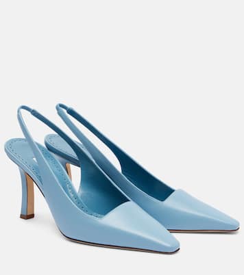 Moirasli leather slingback pumps | Manolo Blahnik