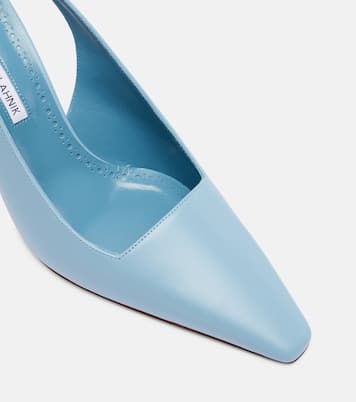Moirasli leather slingback pumps | Manolo Blahnik