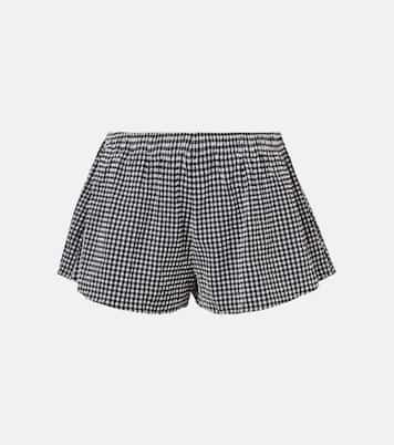 Gingham seersucker shorts | Hunza G