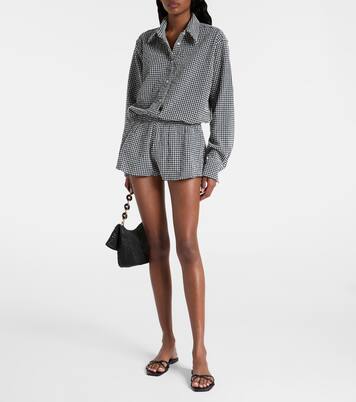 Gingham seersucker shorts | Hunza G