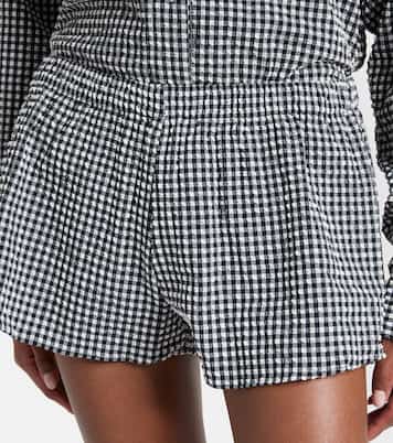 Gingham seersucker shorts | Hunza G