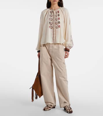 Printed calf hair penny loafers | Farm Rio