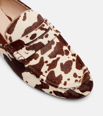 Printed calf hair penny loafers | Farm Rio