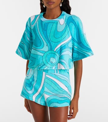 Iride cotton terry crop top | Pucci