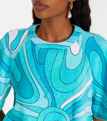 Iride cotton terry crop top | Pucci